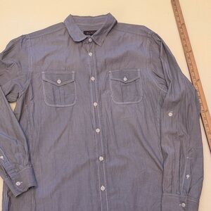 Ben Sherman Gray Striped Casual Shirt